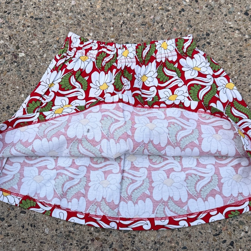 Hanna Andersson Girls Skater Skirt Size 5 100% Cotton Floral Print - Picture 2 of 8